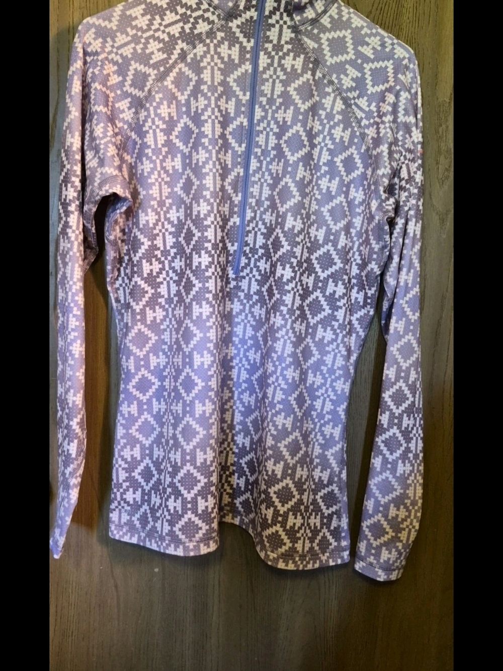 Nike Pro Dri-Fit Fair Isle Running 1/4 Zip Pullover Women’s XL Thumbholes